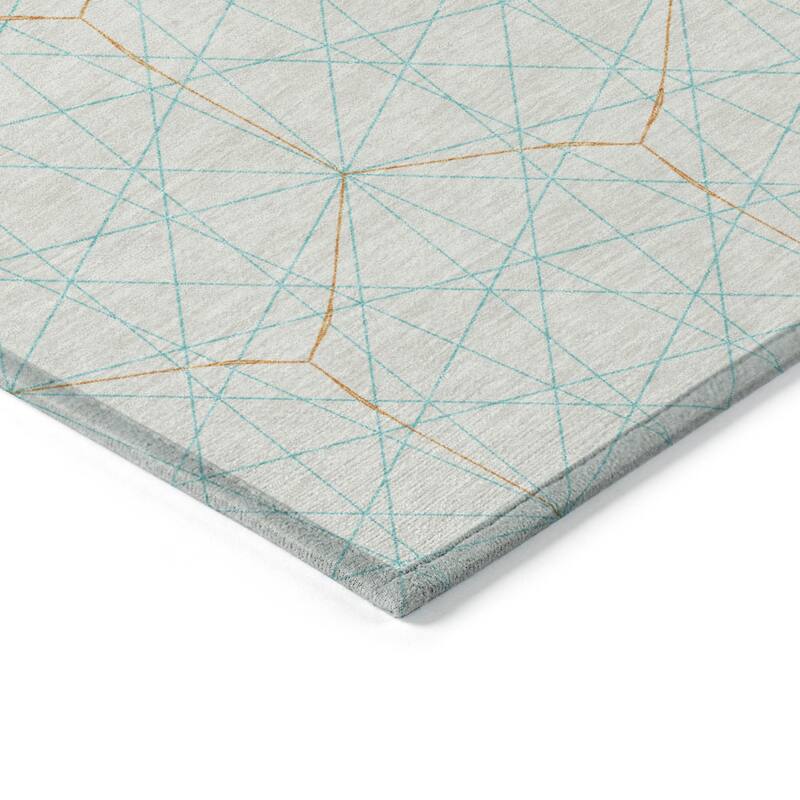 HomeRoots Geometric Transitional Rectangle Outdoor Rug
