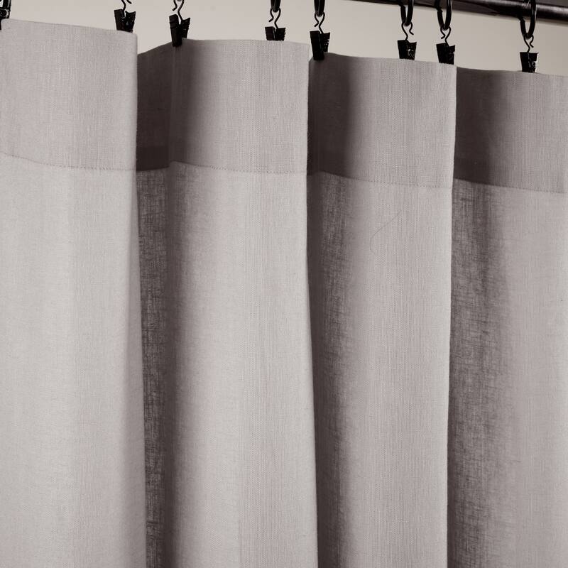 Lush Decor Belgian Flax Prewashed Linen Rich Cotton Blend Window Curtain Panel Single