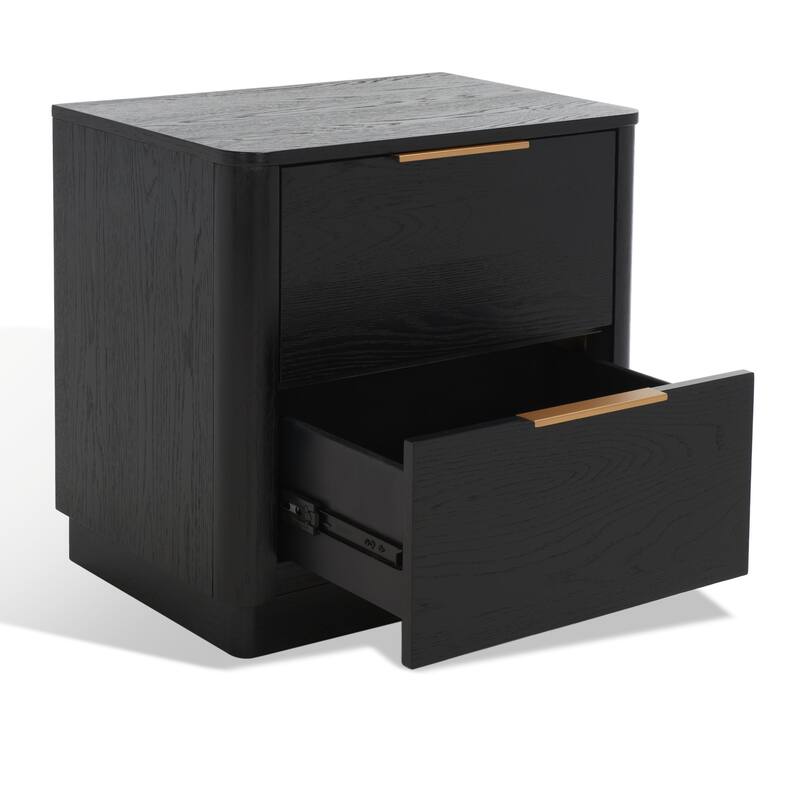 SAFAVIEH Couture Ljubica 2-Drawer Nightstand Bedside Accent Table (Fully Assembled)