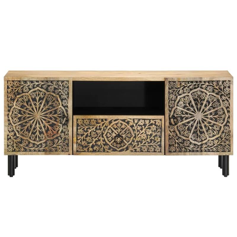 vidaXL TV Stand 41.3"x13"x18.1" Solid Wood Mango - 41.3" x 13" x 18.1"