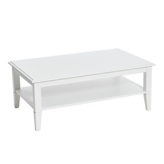 Coffee Table with Storage Shelf and Solid Wood Legs - Bed Bath & Beyond ...