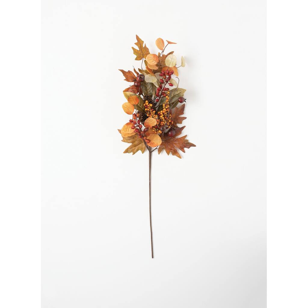 Sullivans Artificial Mixed Leaf Spray 35"H Brown - 12"L x 7"W x 35"H