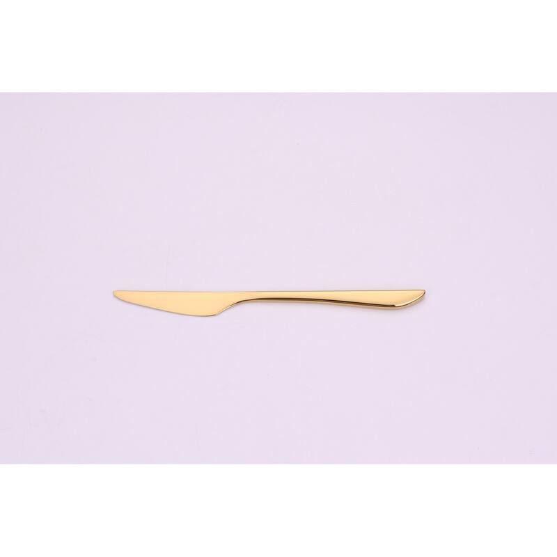 20 Pc Flatware Set Gold With Twisted Handles - Service For 4 - 20 Pc