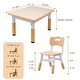 preview thumbnail 10 of 18, YUKOOL Kids Study Table and Chairs Set - Adjustable Height and Stylish Design
