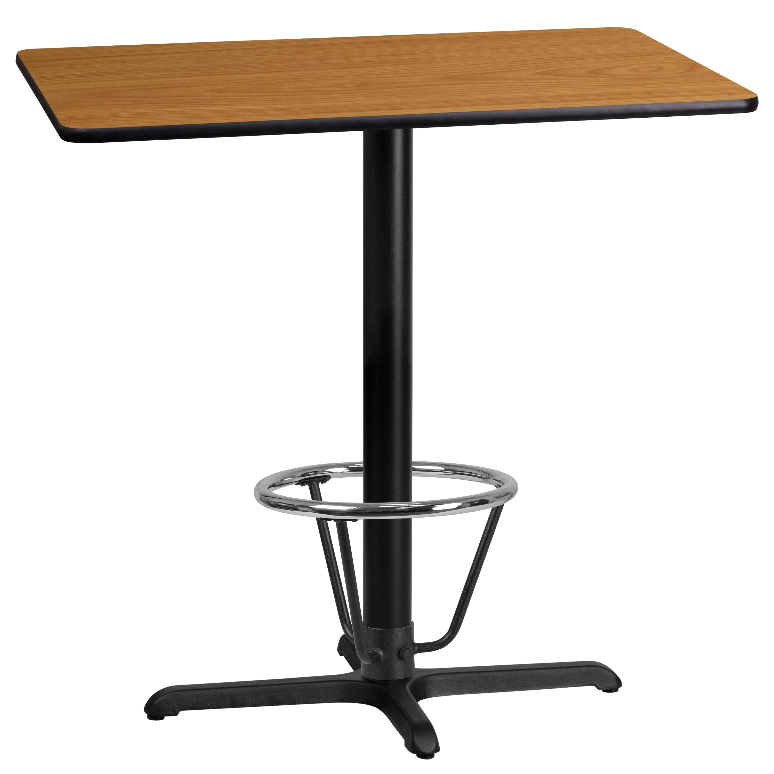 24'' x 42'' Rectangular Table Top with 23.5'' x 29.5'' Bar Height Table Base