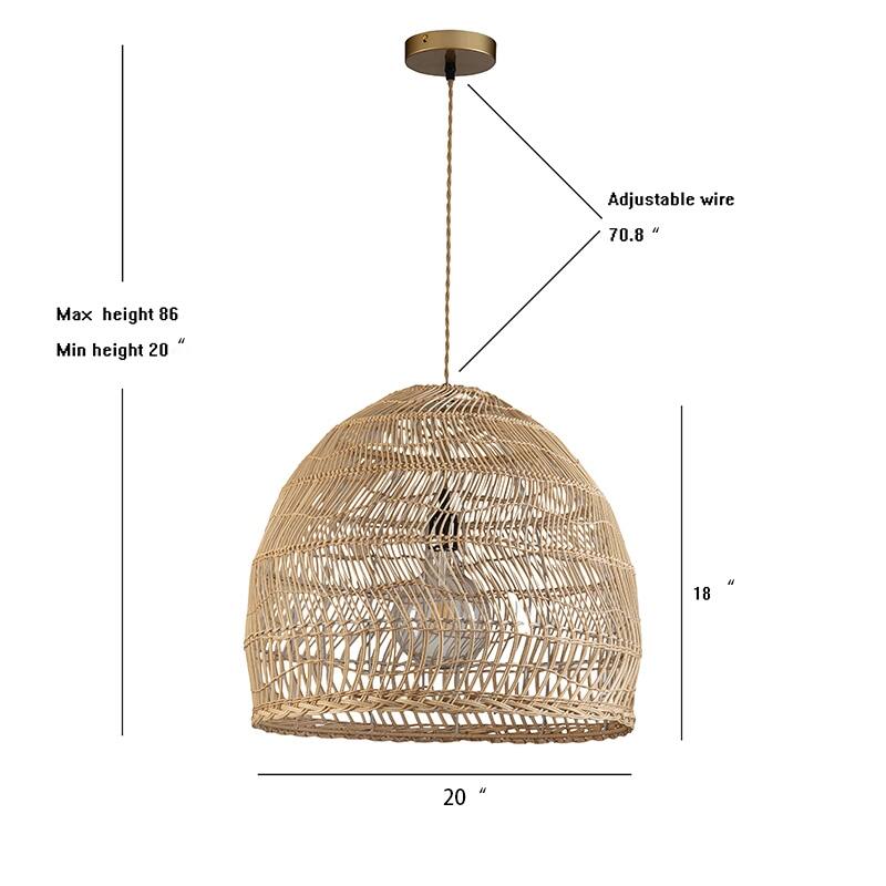 Aura Light Dome Pendant Light - 16.5" x 18.1"