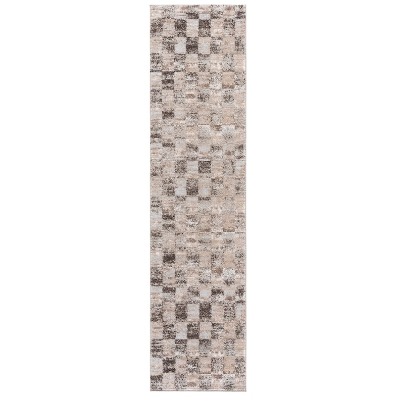SAFAVIEH Wave Kendy Modern Rug - 2'2" x 9' Runner - Beige/Grey