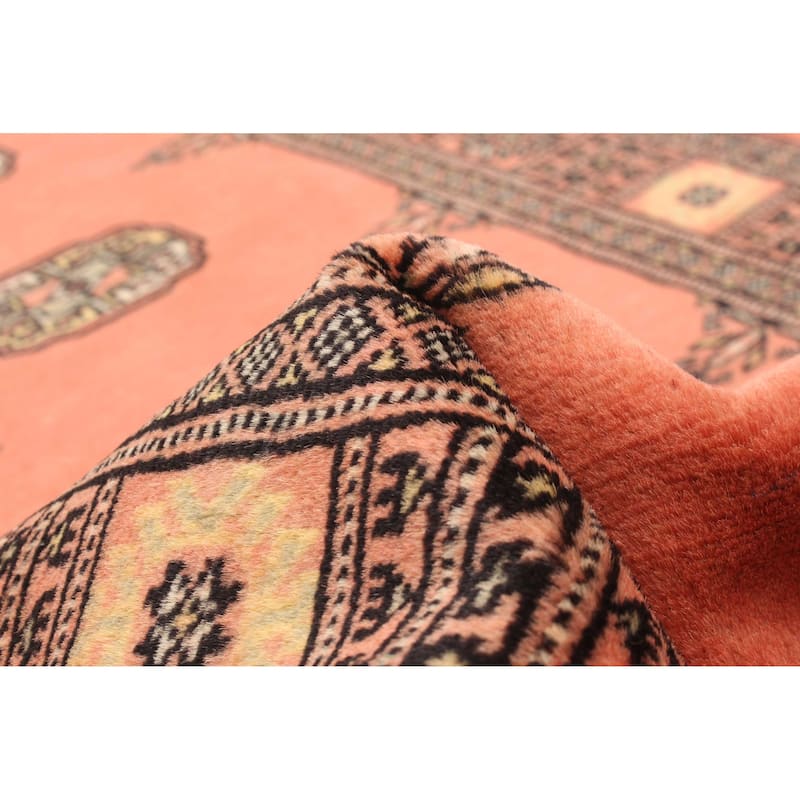 ECARPETGALLERY Hand-knotted Finest Peshawar Bokhara Salmon Wool Rug - 2'7 x 10'3