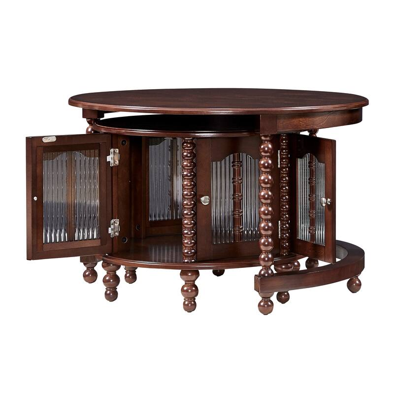 Vintage Round Nesting Coffee Table