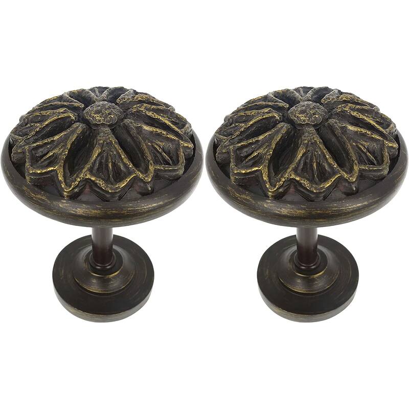 MERIVILLE Set of 2 Petal Window Drapery Medallion Holdbacks - Bronze - Set of 2