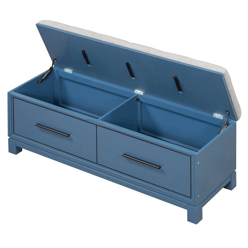 Shoe Bench Entryway Storage Bench with Lift Top Cushion Seat