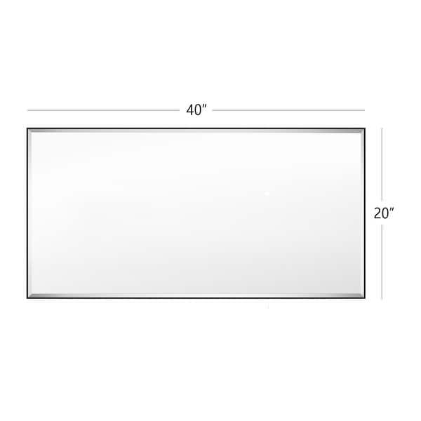 dimension image slide 7 of 14, Rectangle Metal Framed Beveled Edge Bathroom Vanity Mirror