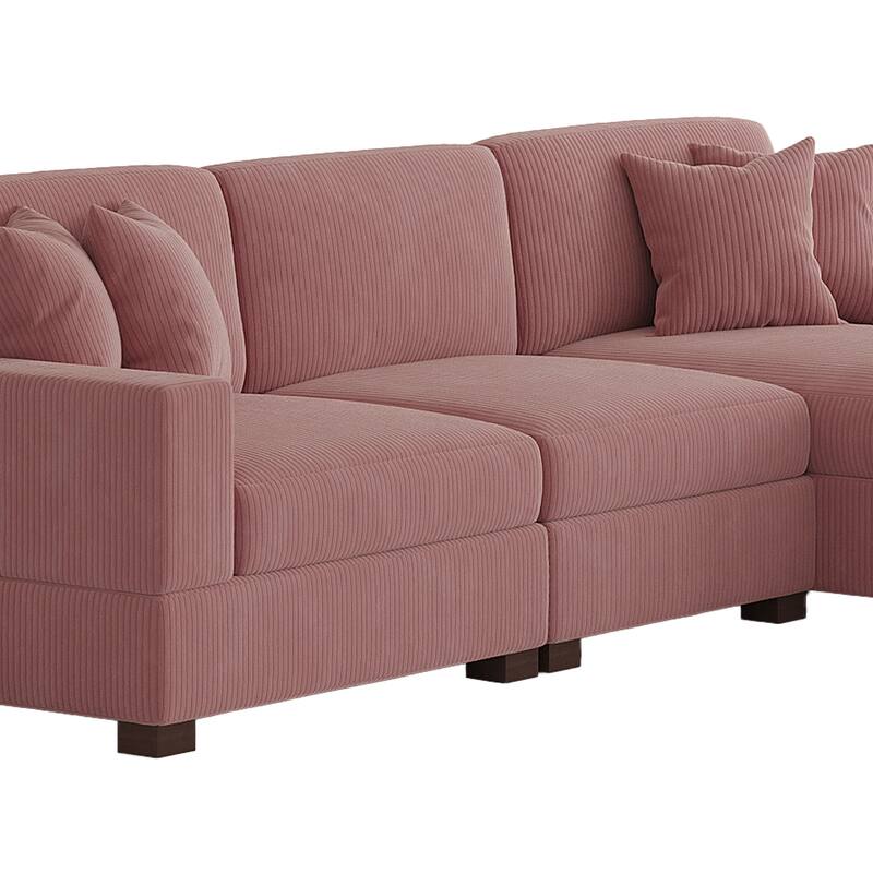 Oversized L-shaped Modular Sectional Sofa with Chaise Lounge