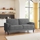 preview thumbnail 44 of 77, 62.5'' W Corduroy Couch Upholstered Square Arm Sofa Light Grey/Loveseat Sofa