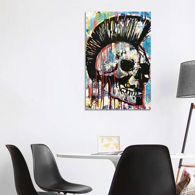 iCanvas "Punk Skull" by Dean Russo Canvas Print
