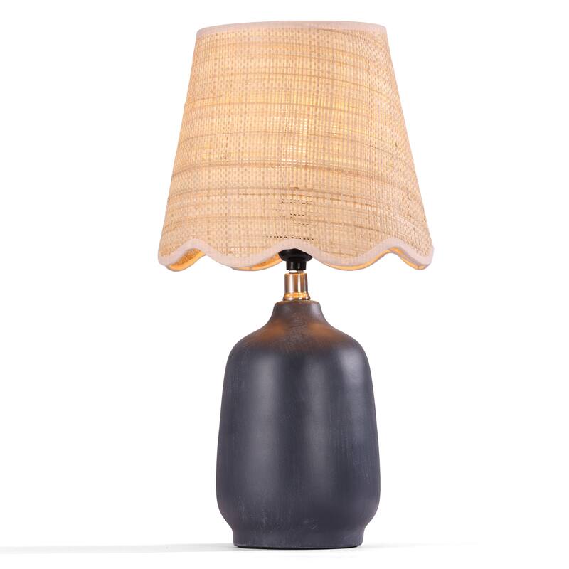 Traditional Ceramic Woven Table Lamp for Living Room