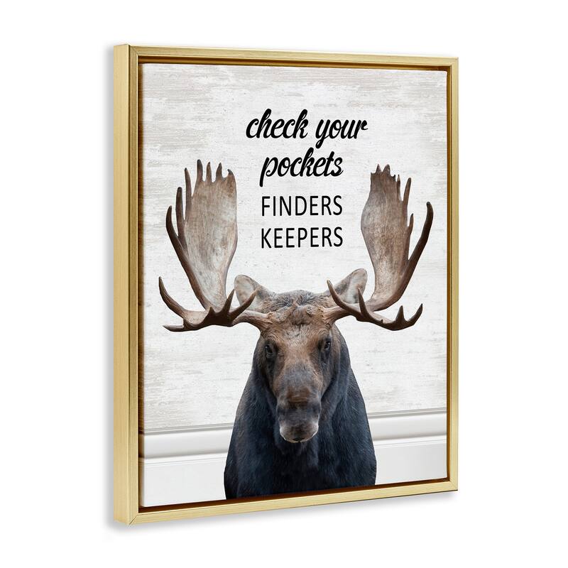 Stupell Check Pockets Laundry Reminder Framed Floater Canvas Wall Art Design By Lettered and Lined