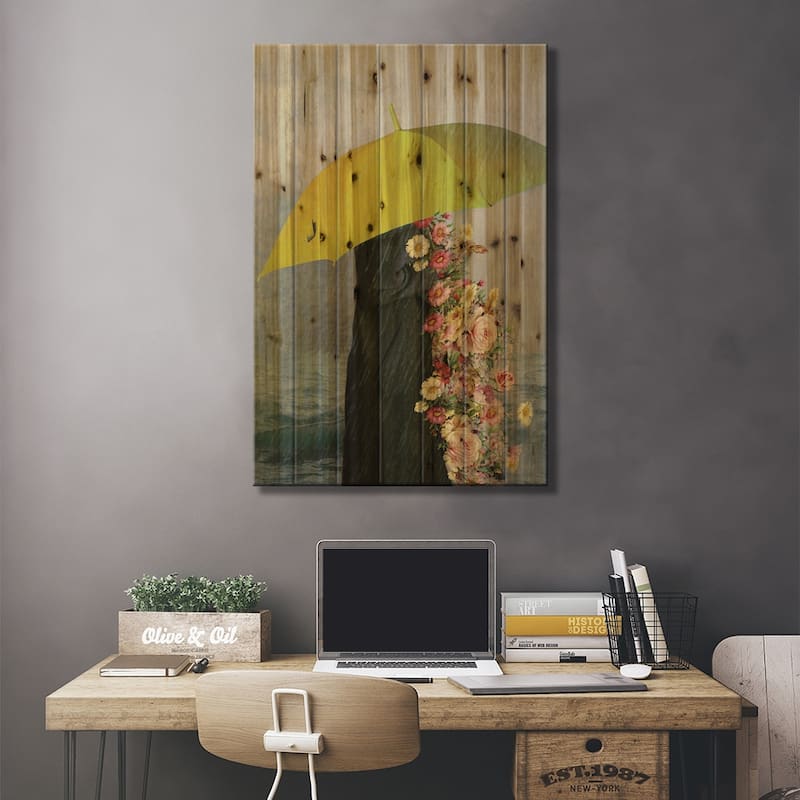 Healing Print On Wood by Deandra Lee - Multi-Color