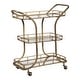 preview thumbnail 4 of 3, Uttermost Stassi 33" Wide 3 Shelf Iron Serving Cart with Casters