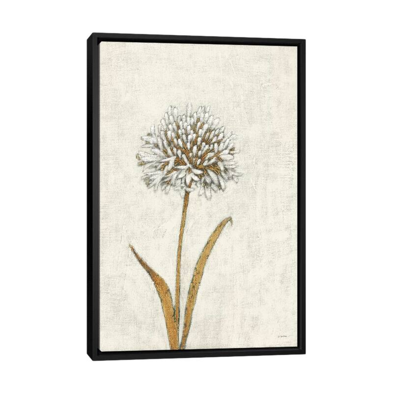 iCanvas "Shimmering Summer I Ivory" by James Wiens Framed Canvas Print - Black - 48x32