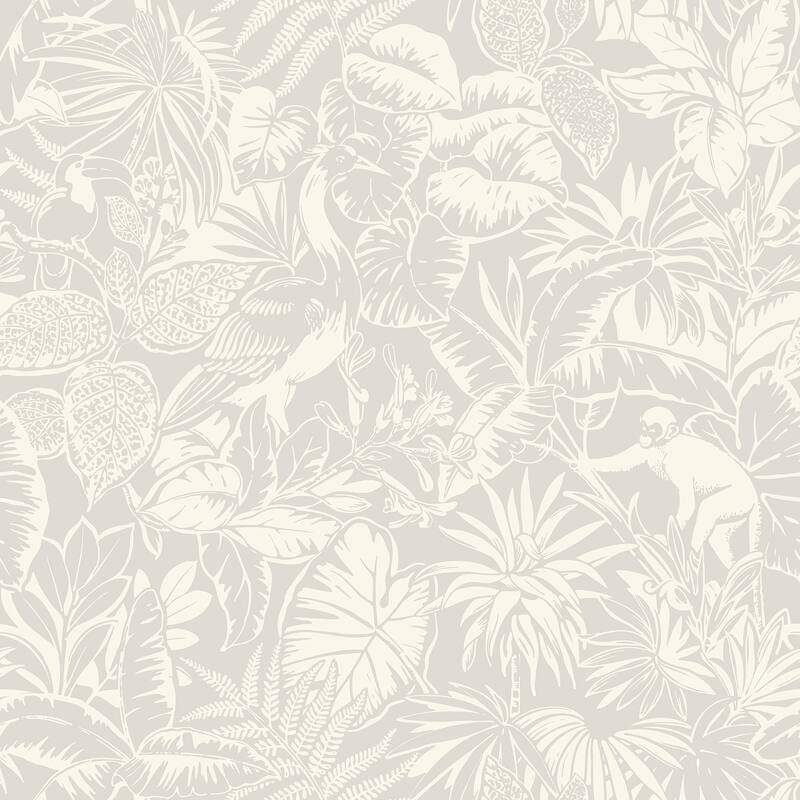 Chesapeake Corcovado Grey Jungle Jamboree Wallpaper