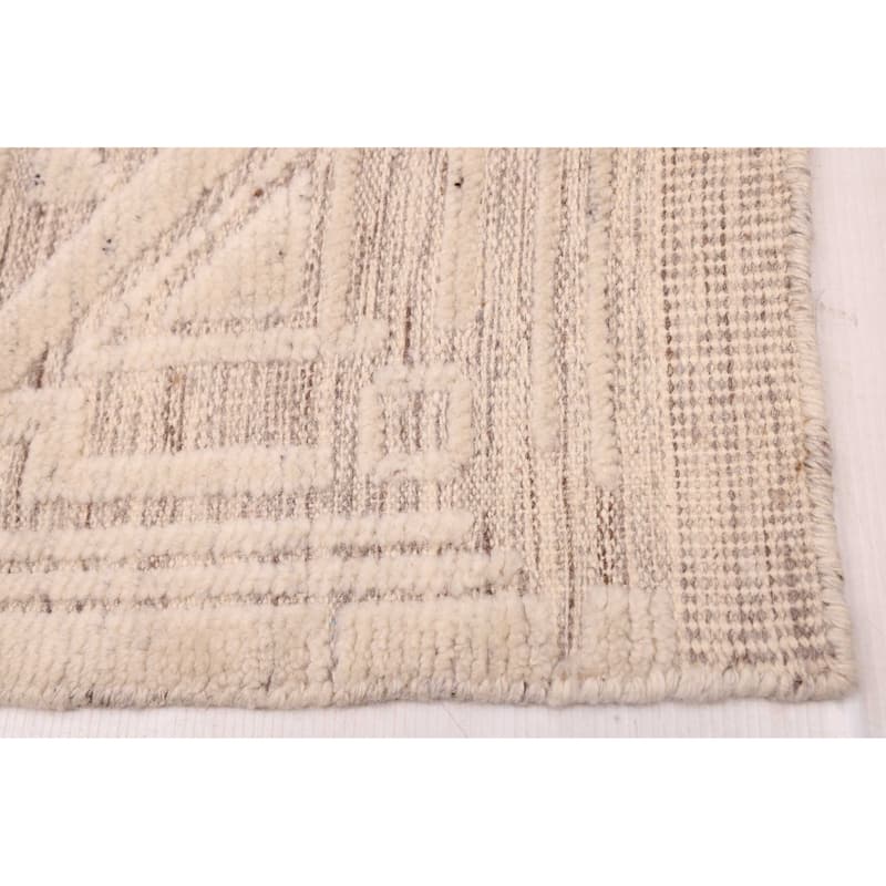 ECARPETGALLERY Hand-knotted Looma Cream Wool Rug - 7'10 x 9'10