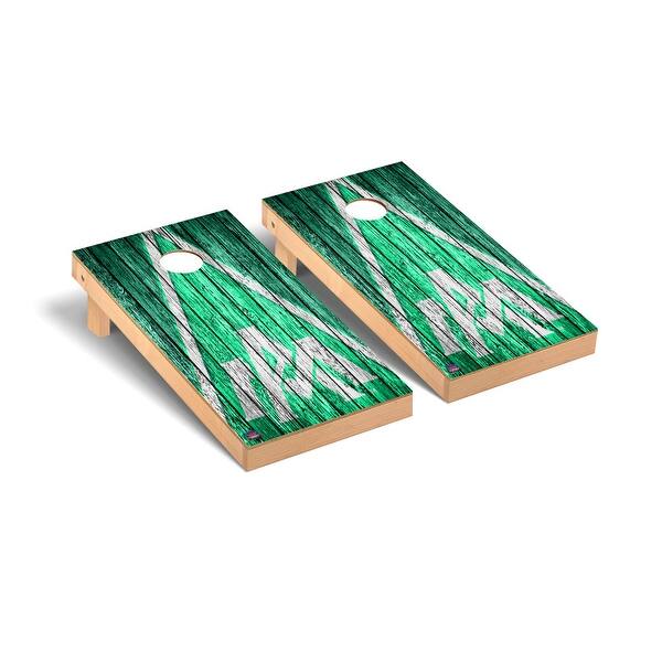 slide 2 of 5, Arkansas Monticello Boll Weevils & Cotton Blossoms Triangle Cornhole Board Set