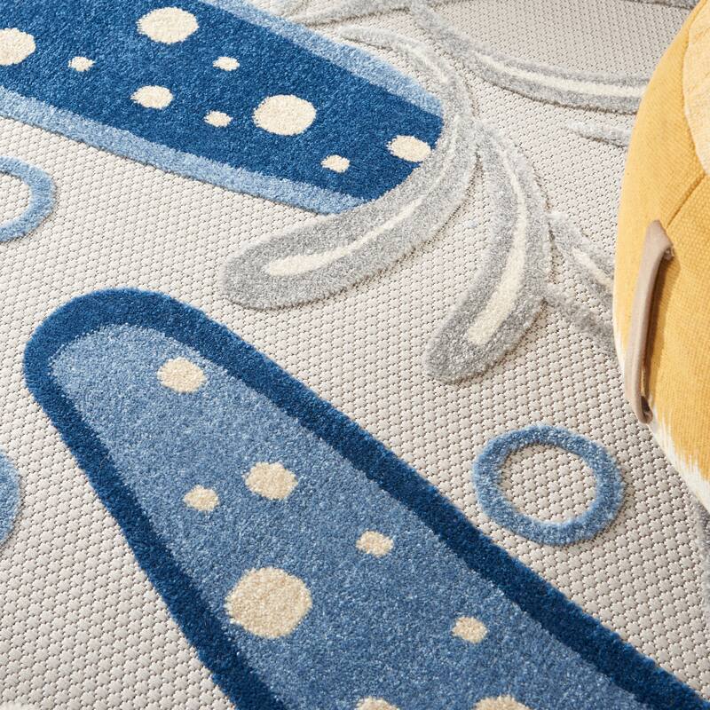 Nourison Aloha Coastal Starfish Indoor/Outdoor Area Rug