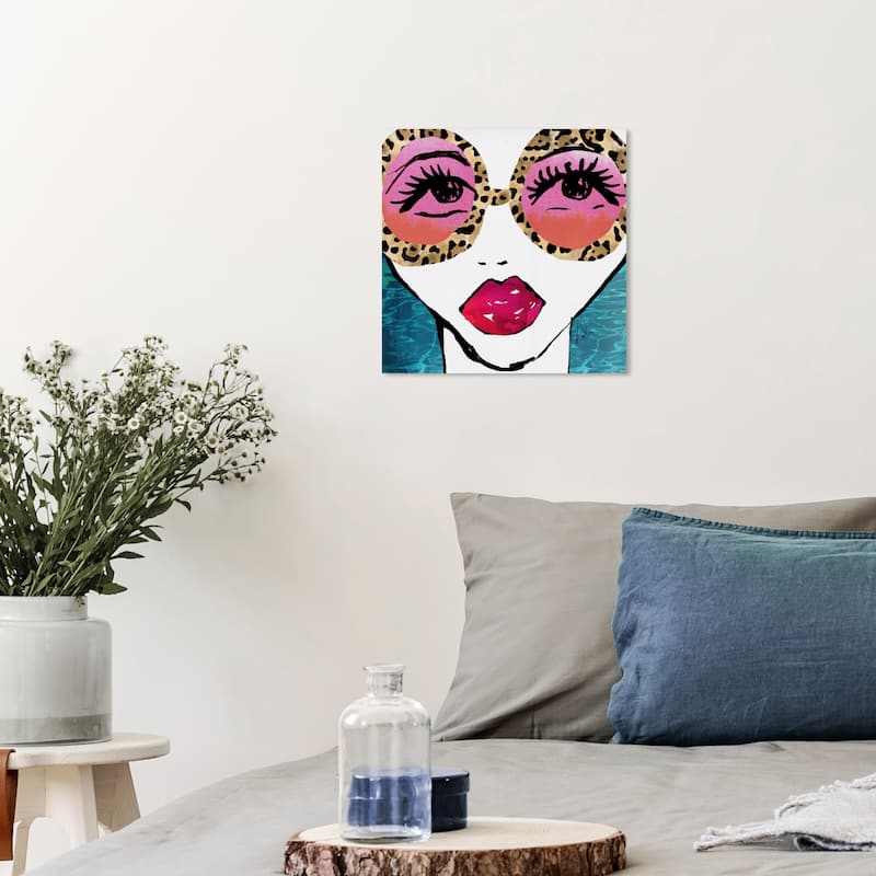Wynwood Studio Canvas Fashion and Glam Ready For The Water CUSTOM Pink and Modern & Contemporary Wall Art Canvas Print - 12 x 12