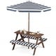 preview thumbnail 12 of 18, Gymax Kids Picnic Table w/Bench Seat Cushions Removable & Adjustable