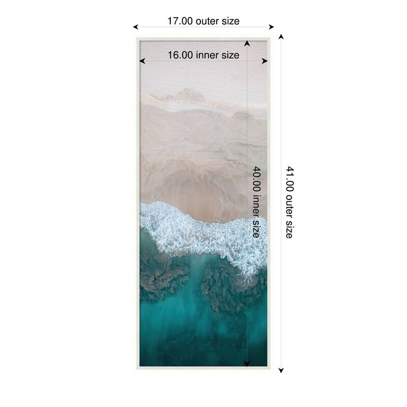 Amanti Art Framed Fabric Pinboard Aerial 20 by Rachel Lee 3 Birdies Studio Printed Bulletin Board - Board Size 16 x 40