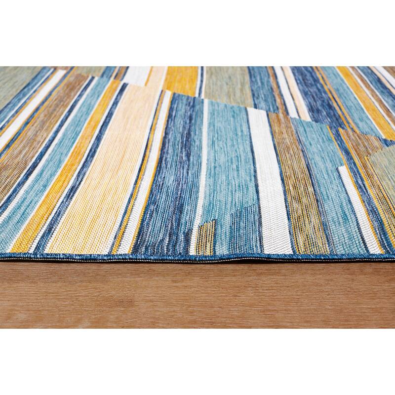 Terra by Obeetee Plaza Geometric Multi Rug