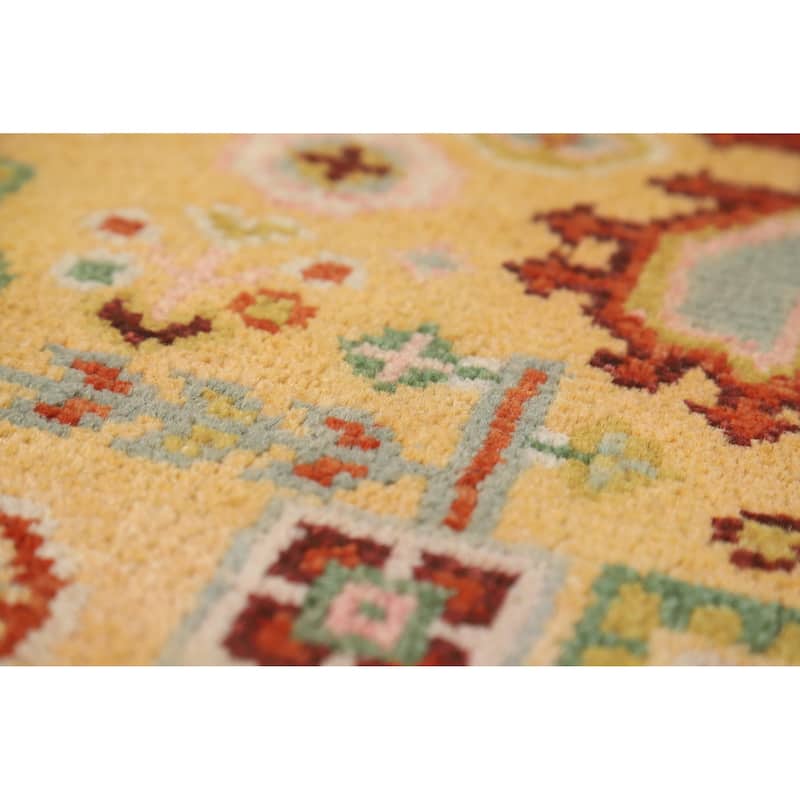 Hand Knotted Oriental 100% Wool Carpet Traditional Geometric Yellow & Gold Heriz (serapi) Area Rug - 5' 10'' X 4' 0''