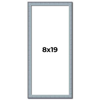 8x19 Frame Rustic Sky Blue Solid Wood Picture Frame | 0.75 Inch