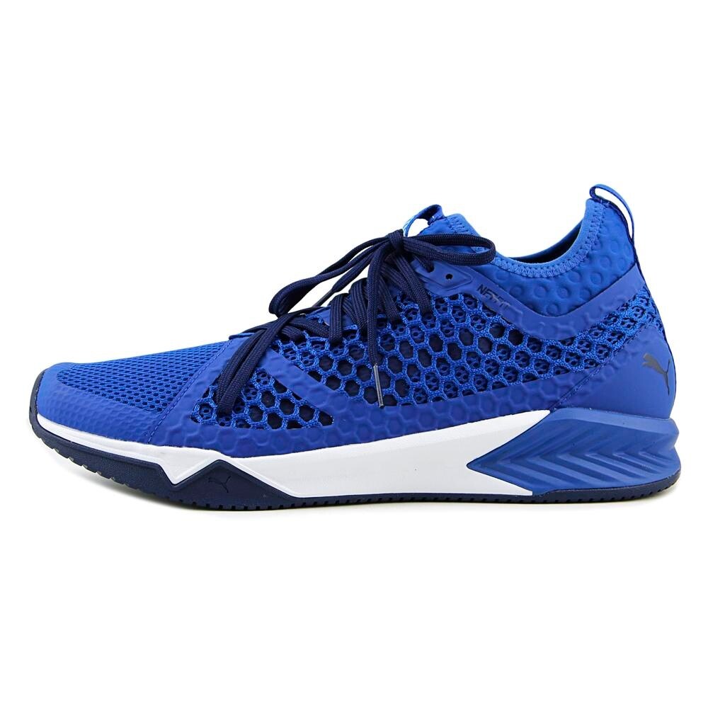 Shop Puma Ignite Xt Netfit Men Round Toe Synthetic Blue Basketball