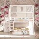 preview thumbnail 2 of 38, Twin Over Twin Bunk Bed with Slide and Storage,Kids Bed Design