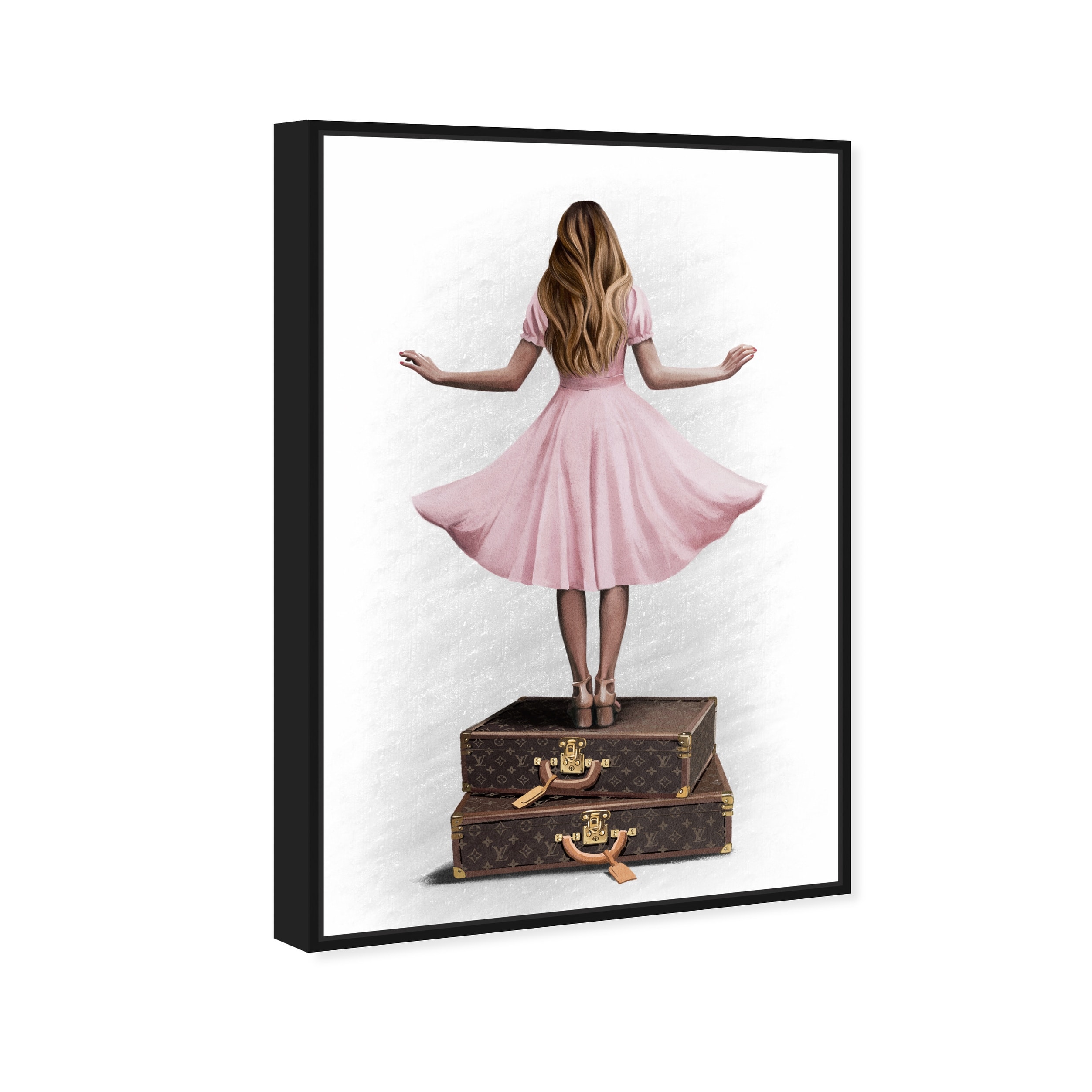 Oliver Gal 'Assending Fashion Stage' Glam Pink Wall Art Canvas Print - Bed  Bath & Beyond - 33680413