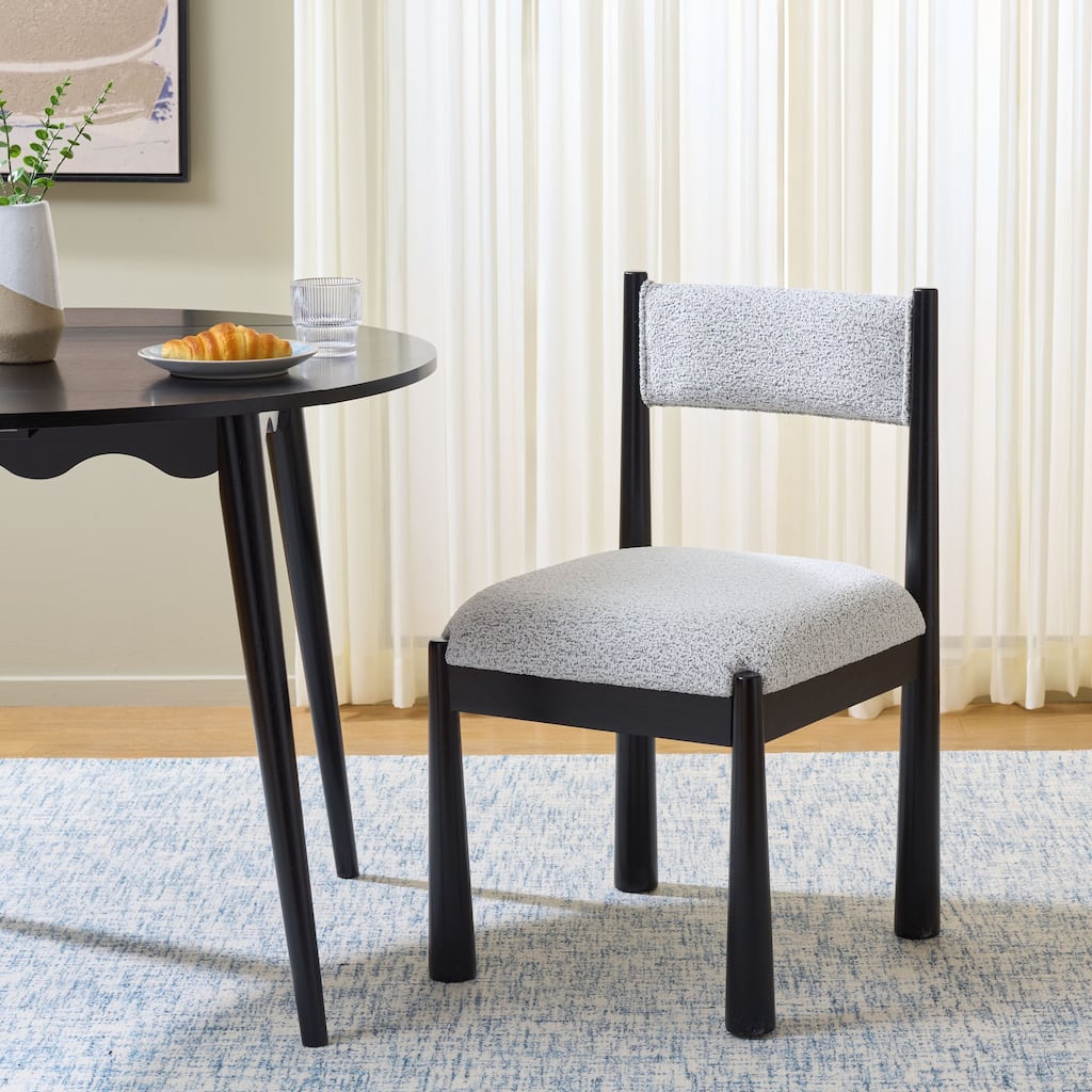 SAFAVIEH Home Makiko Upholstered Dining Chair, Padded Seat & Back - 19"W x 20"D x 33"H