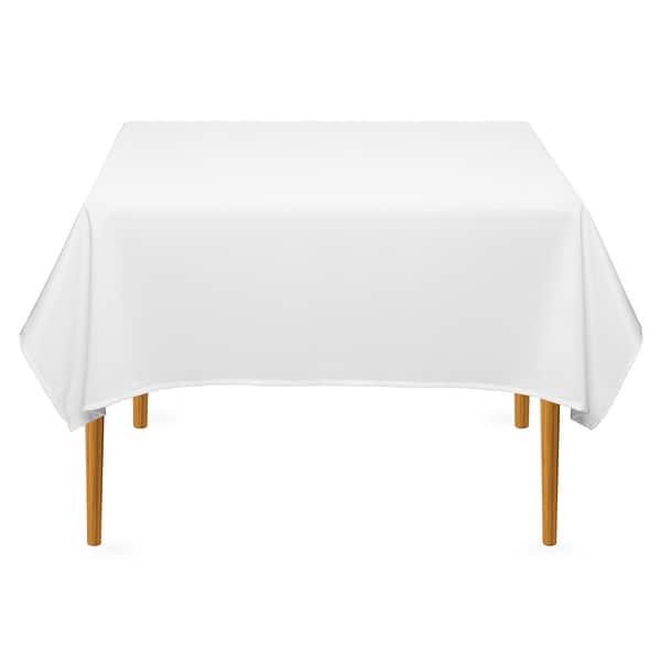 slide 2 of 16, 54in Square 20pk Polyester Fabric Tablecloths White