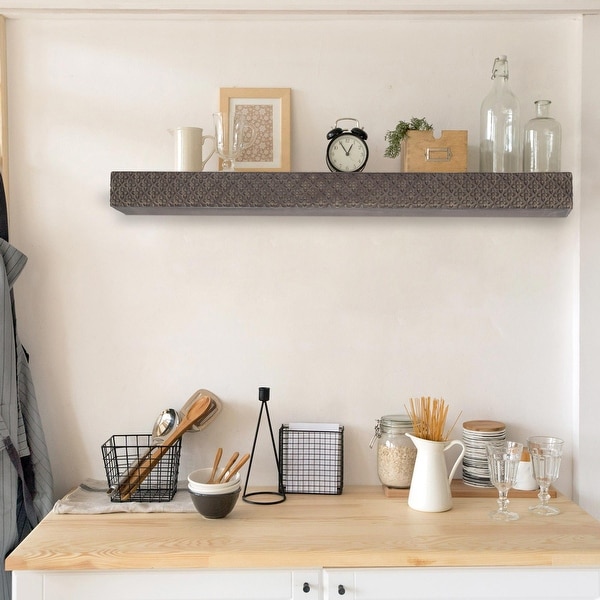 Large wood sales floating shelves