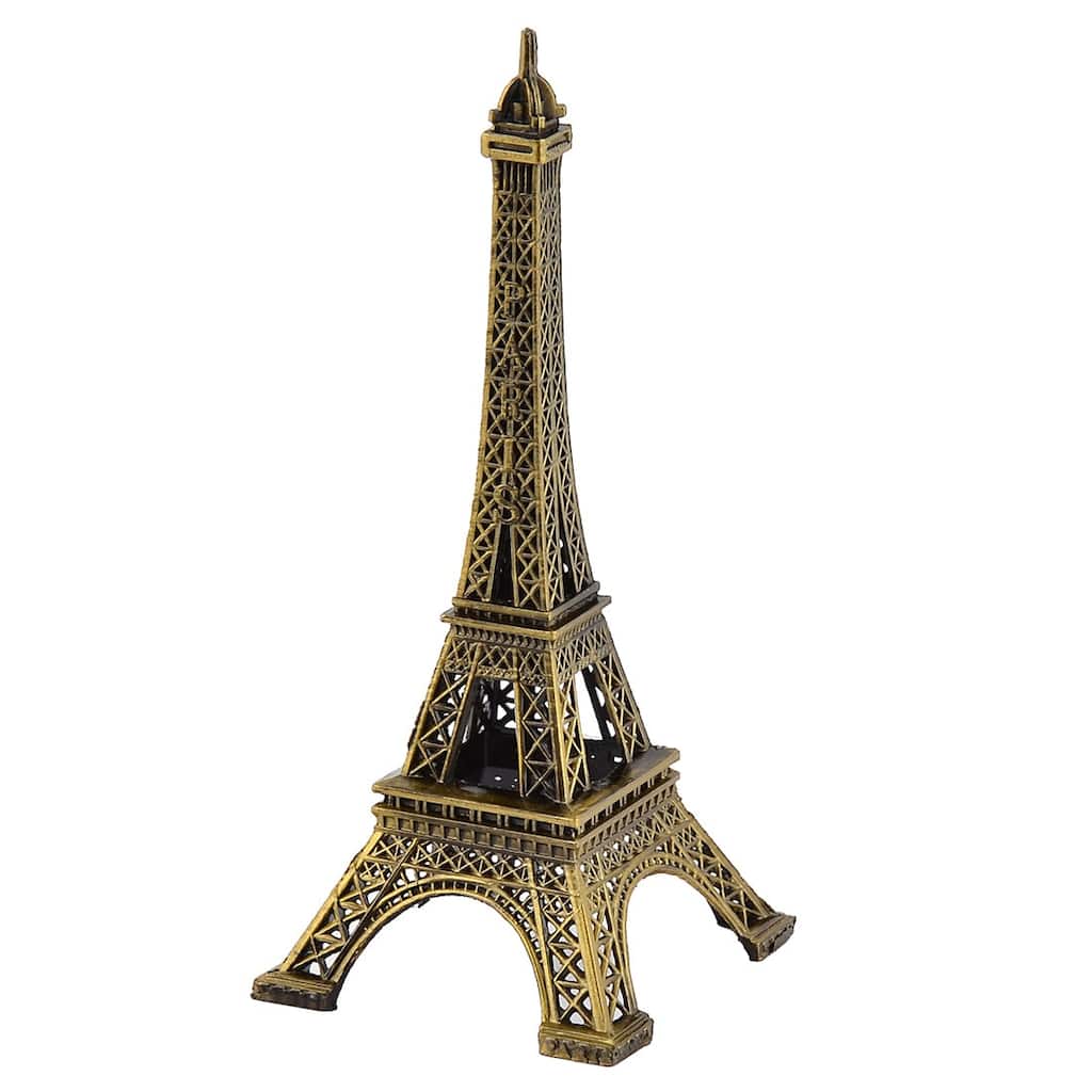 Home Decor Metal Miniature Eiffel Tower Model Bronze Tone 15.5cm - Bronze Tone