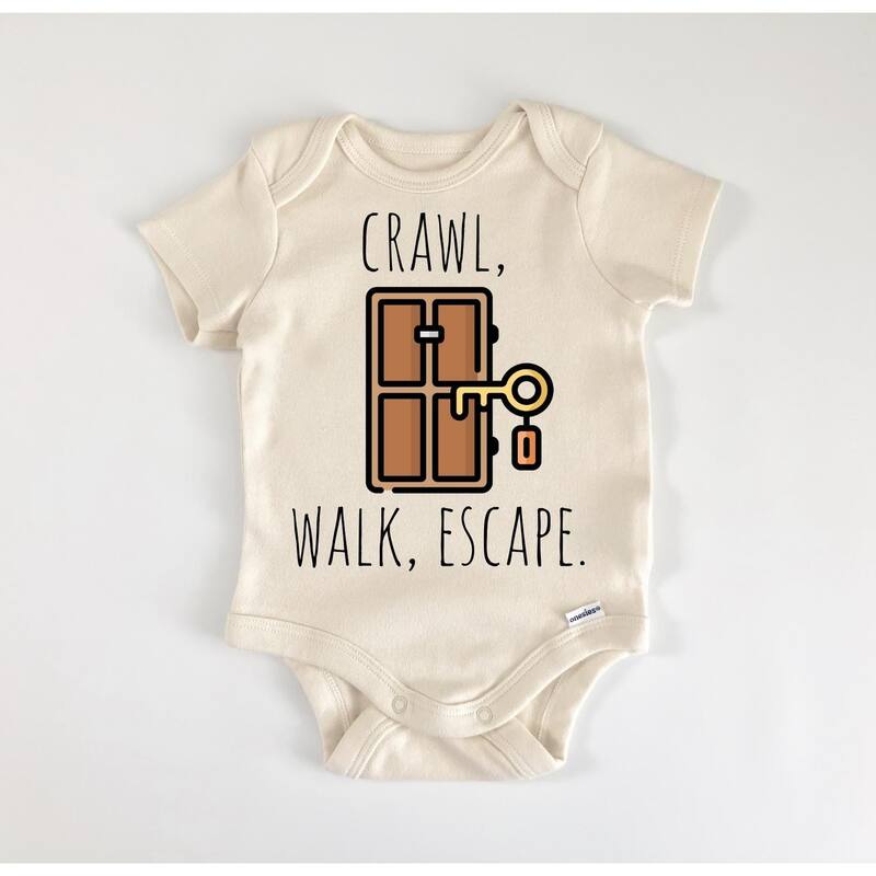 Escape Room Puzzle - Baby Boy Girl Clothes Infant Bodysuit Funny Cute - Blue - 0-3M