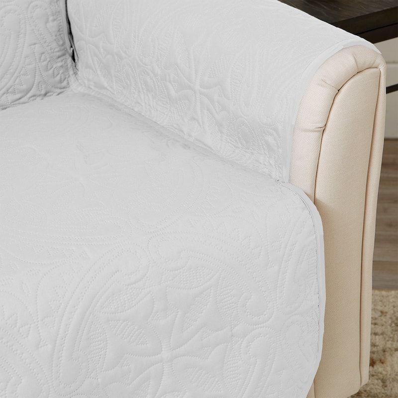 Reversible Chair Cover Quilted Pet Furniture Protector Slipcover