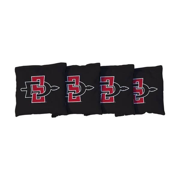 slide 2 of 3, San Diego State Aztecs Cornhole Bags Black All-Weather Resin Filled
