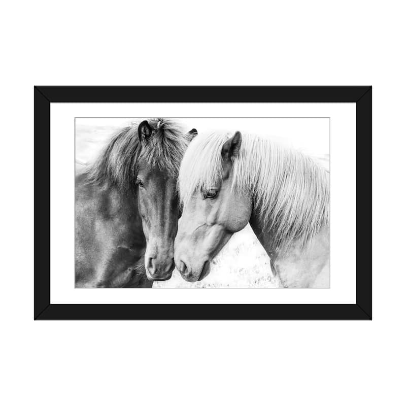 iCanvas "Horse Love" by Sisi & Seb PFA - Black - 24x32x1