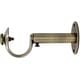 preview thumbnail 2 of 12, Adjustable Solid Zinc Curtain Rod Bracket Wall Holder, Fits 1-inch Diameter Rod Antique Brass