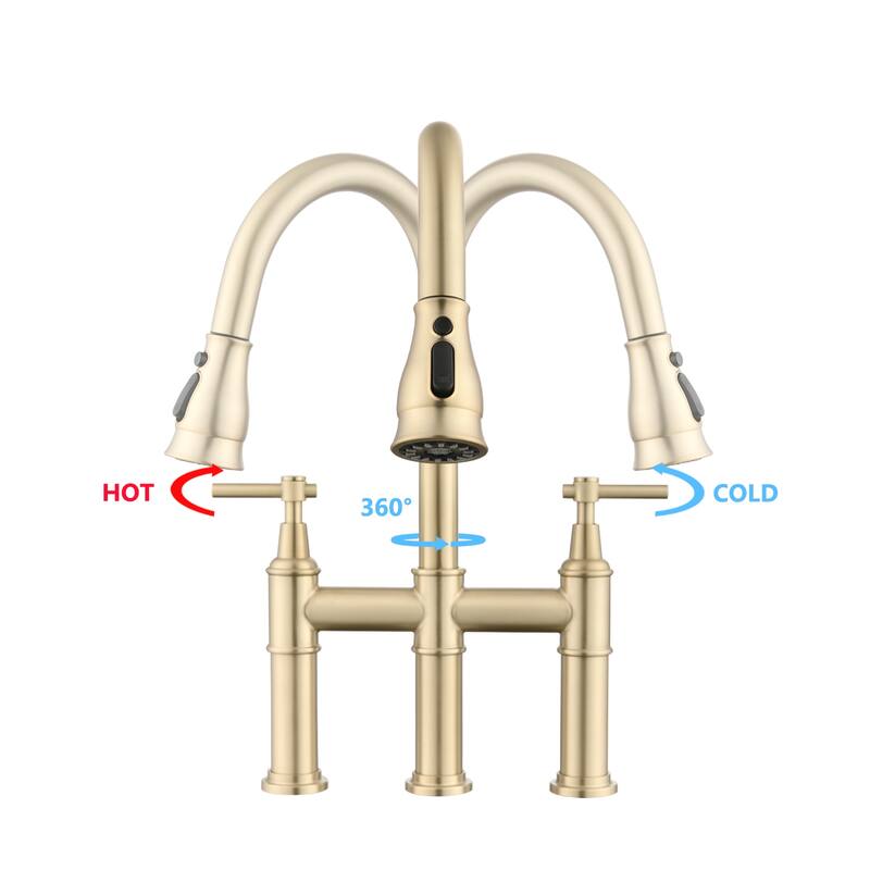 Dornberg Bridge Kitchen Faucet with Pull-Down Sprayhead