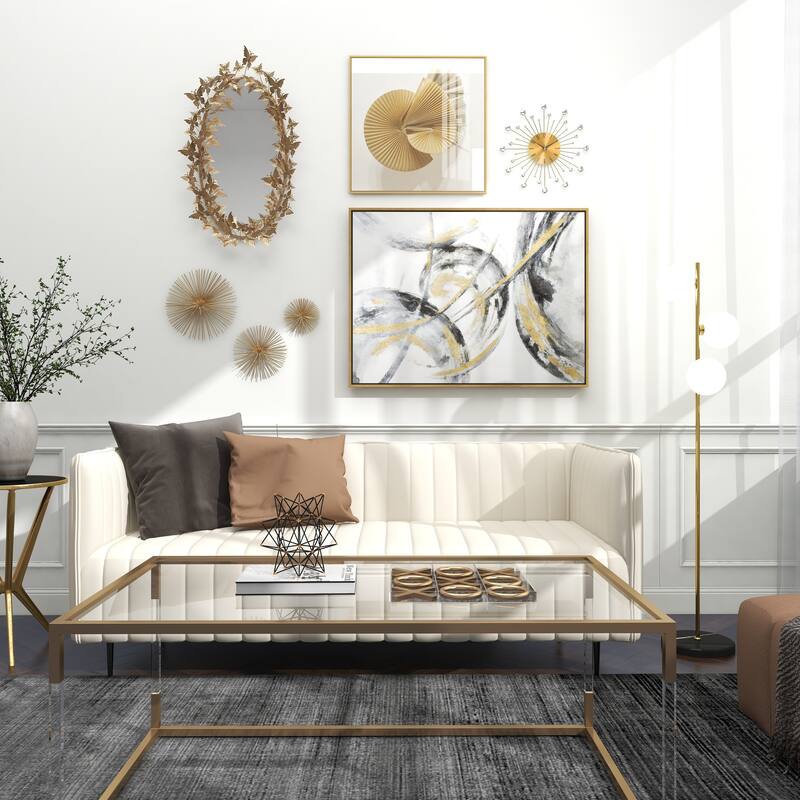 CosmoLiving by Cosmopolitan Metal 3D Starburst Wall Decor (Set of 3) - Silver, Gold, Black, Copper