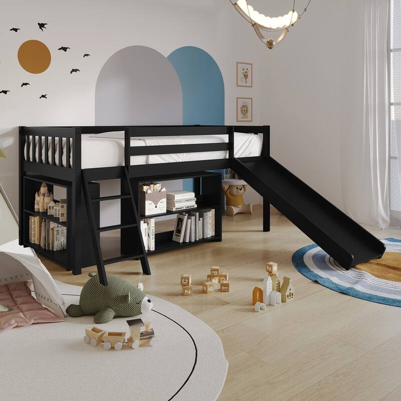 CraftPorch Simple Twin Loft Bed with Ladder