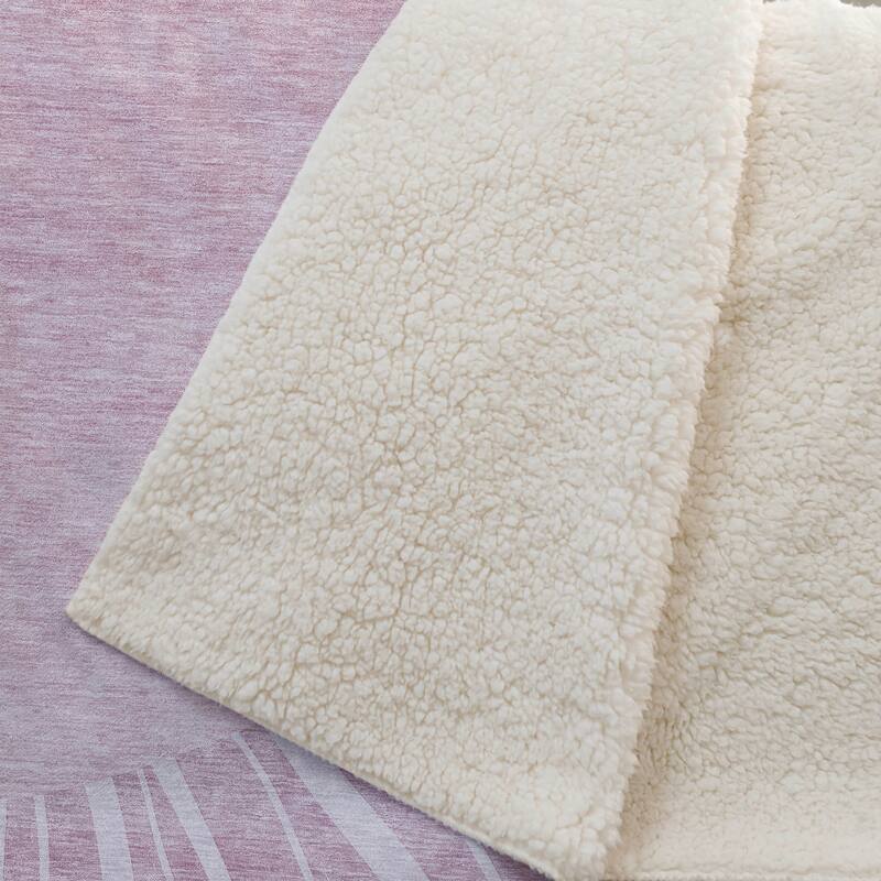 Premium Machine Washable Modern Sun Sherpa Throw Blanket
